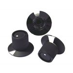 Black Knob With Indicator Dot and Window 1/4" D-Shaft Pots